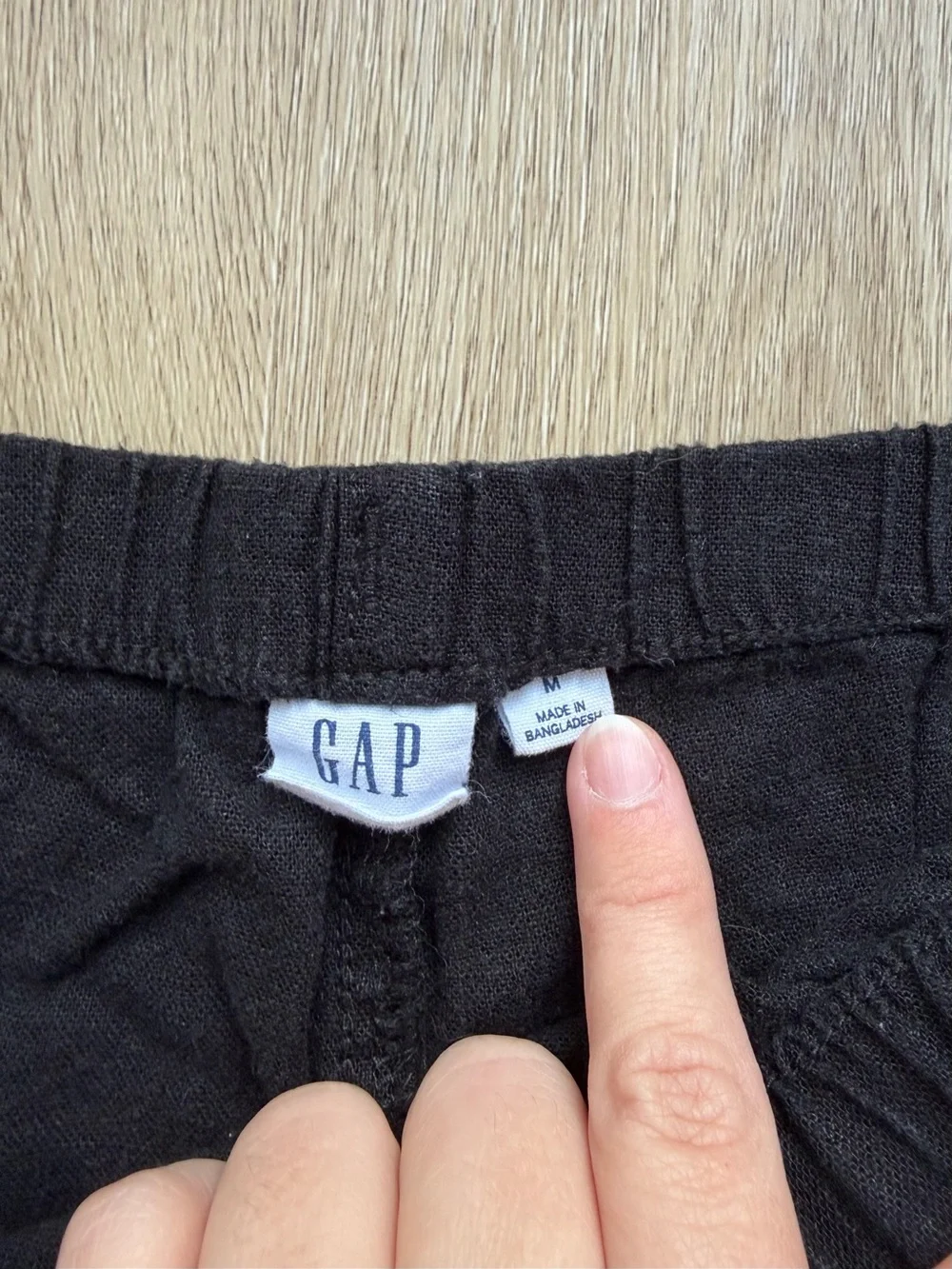 GAP Black Elastic Drawstring Shorts